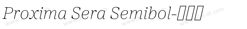 Proxima Sera Semibol字体转换